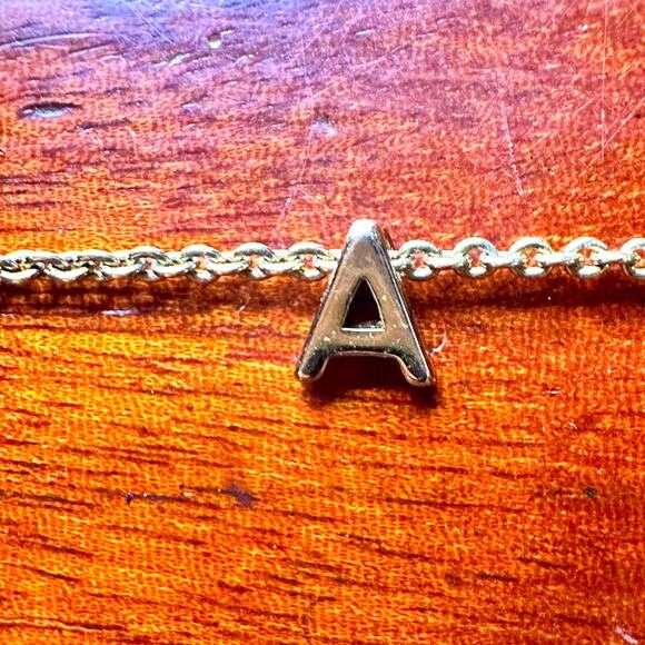 Kate Spade Necklace Initial A Monogram Chain Saturday Designer Gold tone Casual - Picture 2 of 8